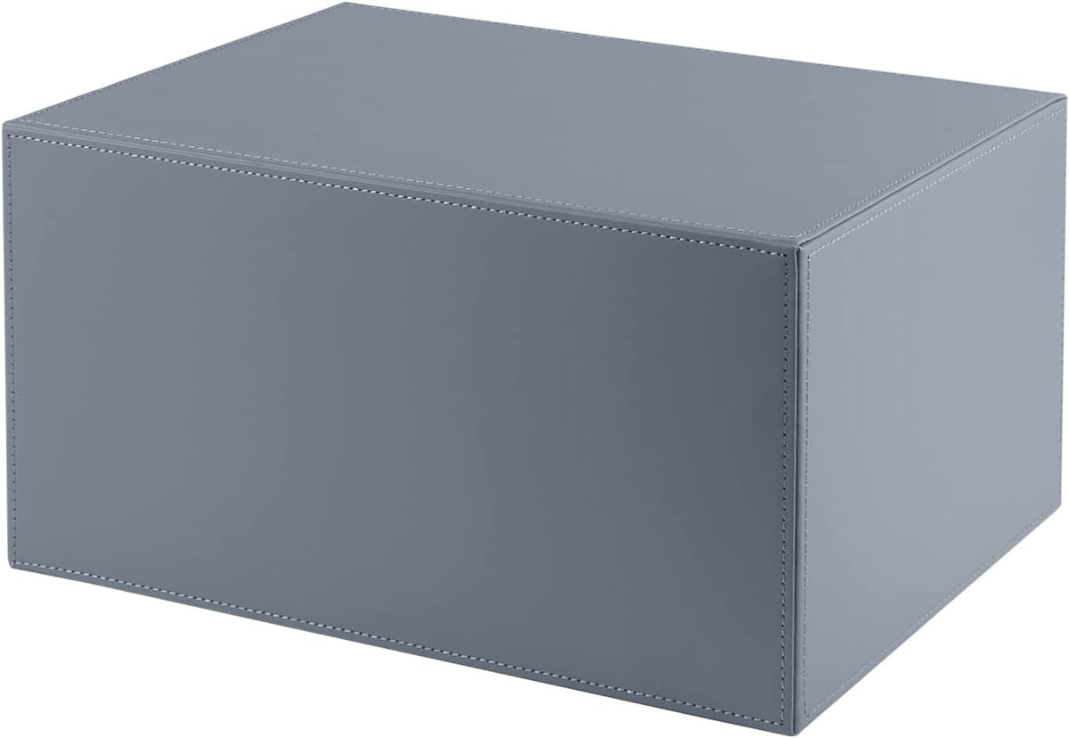 PU Leather Desk Organizer with 3 Drawers,Executive Office Supplies Desktop Fi...