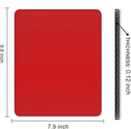 Auhoahsil Red Mouse Pad, 12 x 10 Inch Square Mousepad, 3mm Thick Rubber Mouse - Image 7