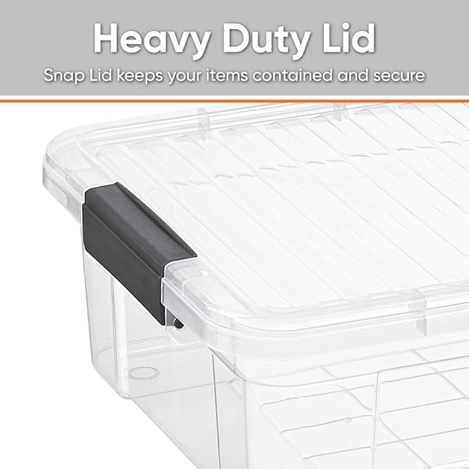 Superio Storage Bins with Lids, Stackable Totes, BPA Free, Odor Free, Organizer - Image 3