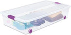Sterilite 8-Pack 60 Quart ClearView Latch Box, Wheeled Underbed Organizer Bins - Image 7