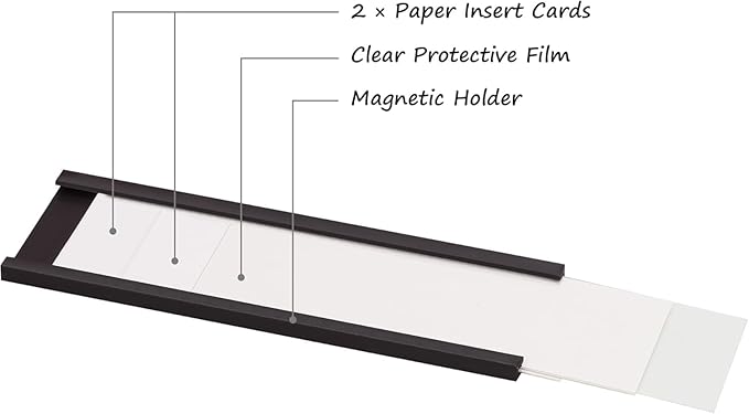 Realth C Channel Magnetic Label Holders 50 Pack 2" x 6" - Image 6