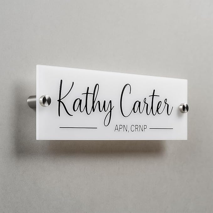 Personalized Office Door Sign, Custom Acrylic Name Plate - Image 4