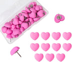 Aoxsie 28pcs Decorative Cute Push Pins Heart Red Thumbtacks Thumb Tacks Pushpins by Unknown