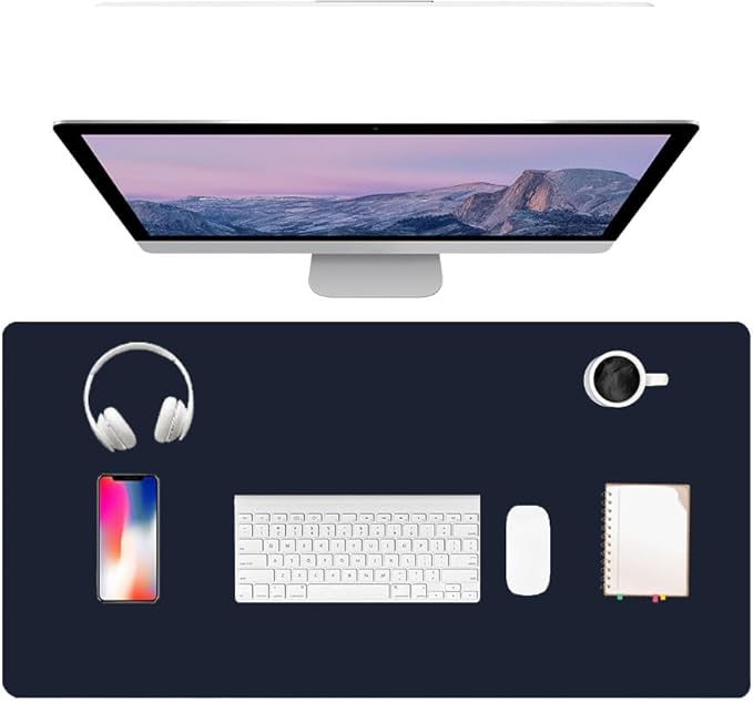 PU Leather Desk Pad Protector Gaming Mouse Pad Non Slip Desk Mat by Unknown