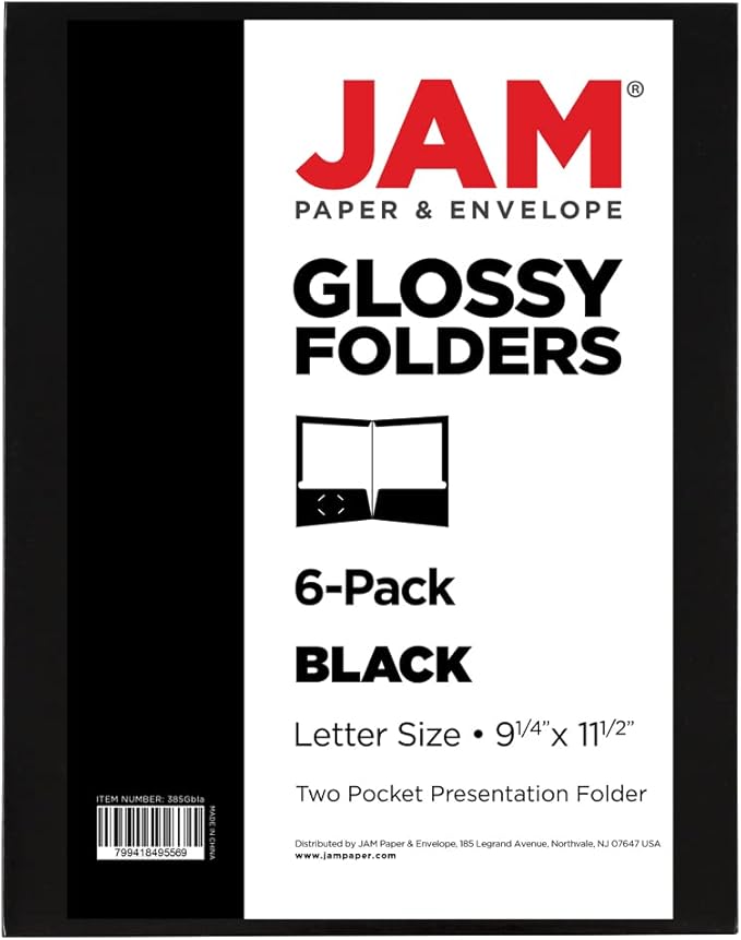 JAM PAPER Laminated Two Pocket Glossy School Folders - Image 6