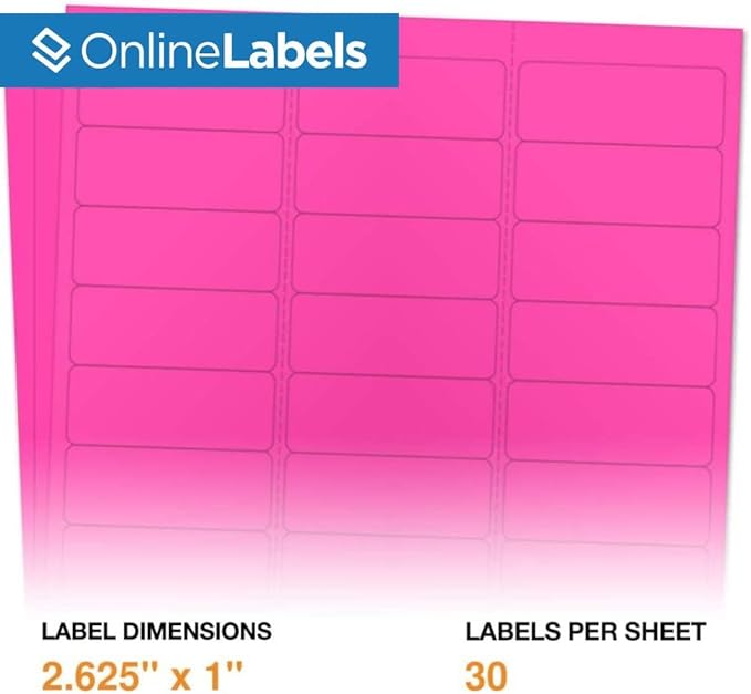 Neon Pink Address Labels - Image 2