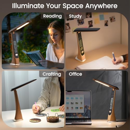 WILIT Rechargeable Lamps Cordless Table Lamp, Foldable Portable Desk Lamp - L...