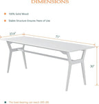 OSCHF Solid Wood Study Desk - Image 2