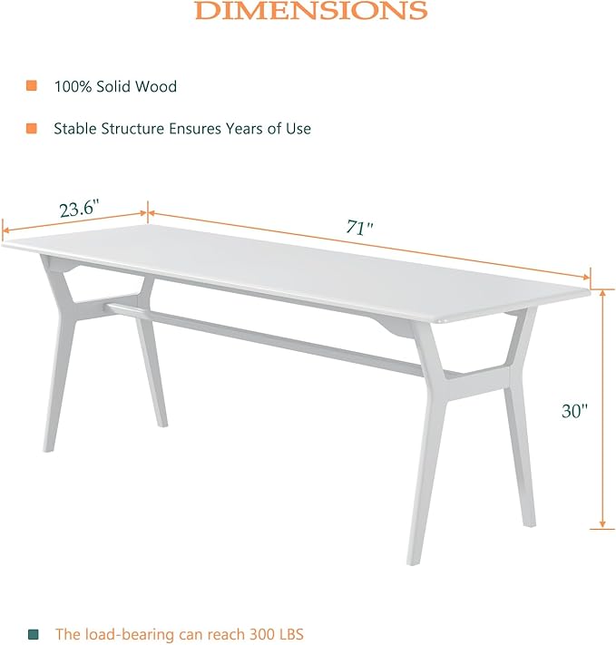OSCHF Solid Wood Study Desk - Image 2
