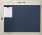 DECORITA Blue Felt Bulletin Board 47"x35" | Large Cork Bulletin Board - Image 3
