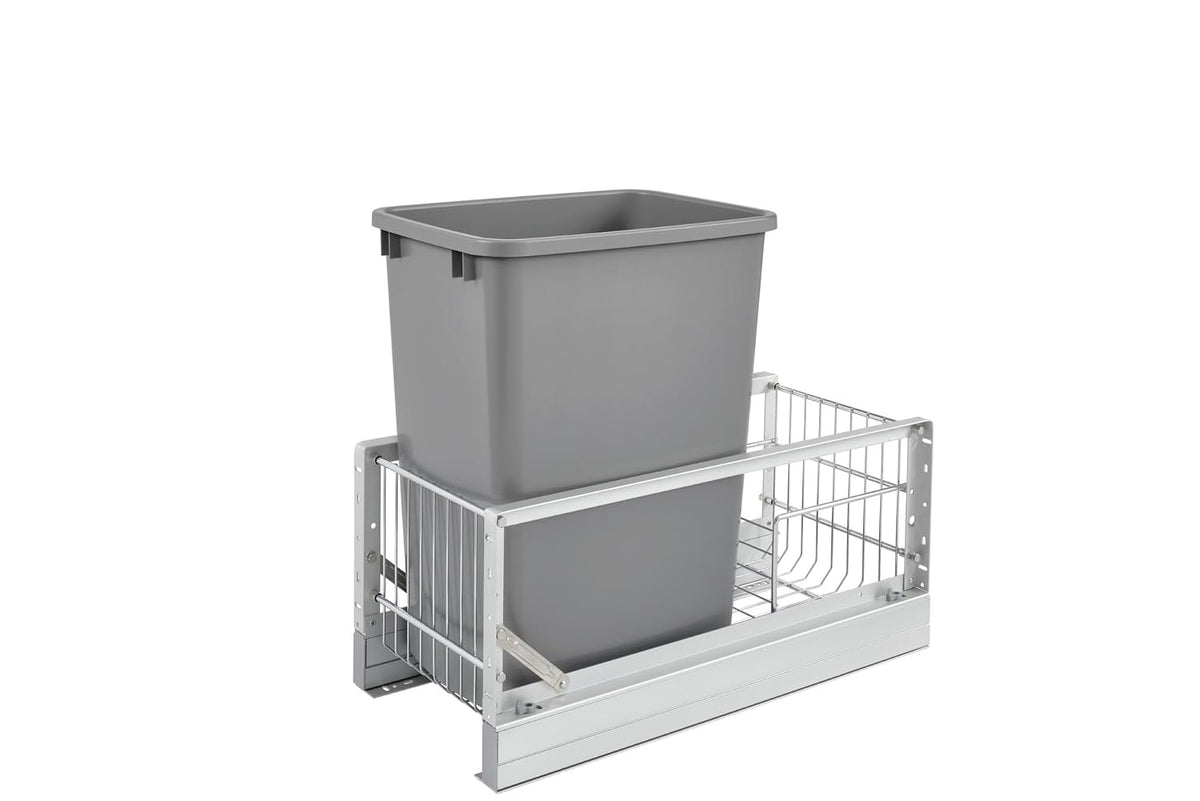 Rev-A-Shelf Aluminum Pullout Waste Container w/Soft-Close