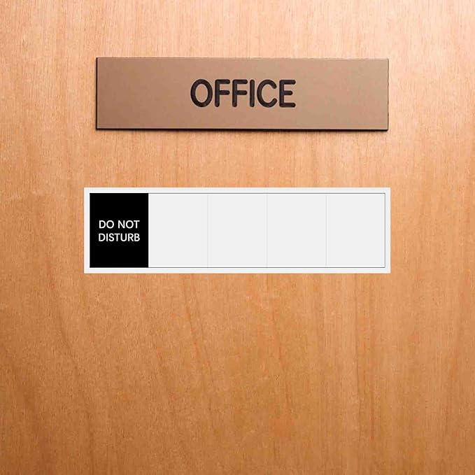 Office Door Sign, Privacy Sliding Message Sign, Do Not Disturb/Please Knock/Out - Image 7