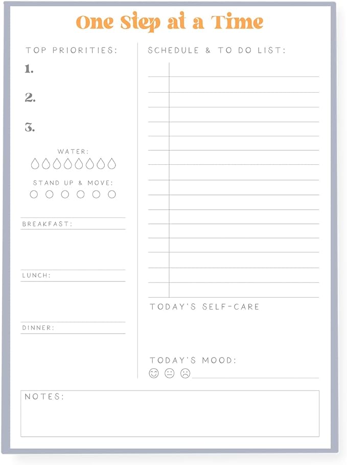 Graphique Self Care To-Do List Notepad | 150 Tear-Away Sheets | Task Planner | by GraphiquedeFrance