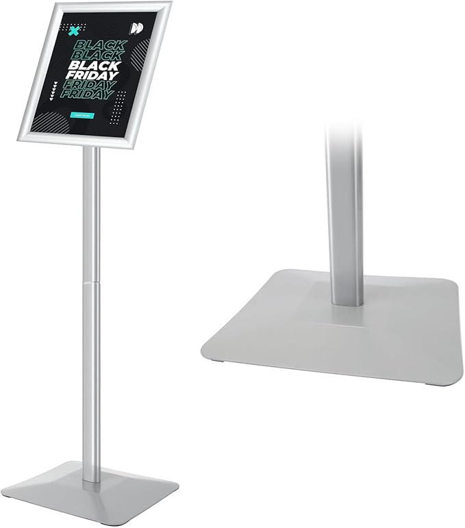 Golemas Sign Stand for Display, 11lbs Integrated Rod Heavy Duty Pedestal Floor by Golemas