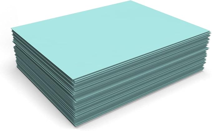 LUXPaper 8.5" x 11" Paper | Letter Size | Seafoam Blue | 80lb. Text | 50 Qty - Image 4