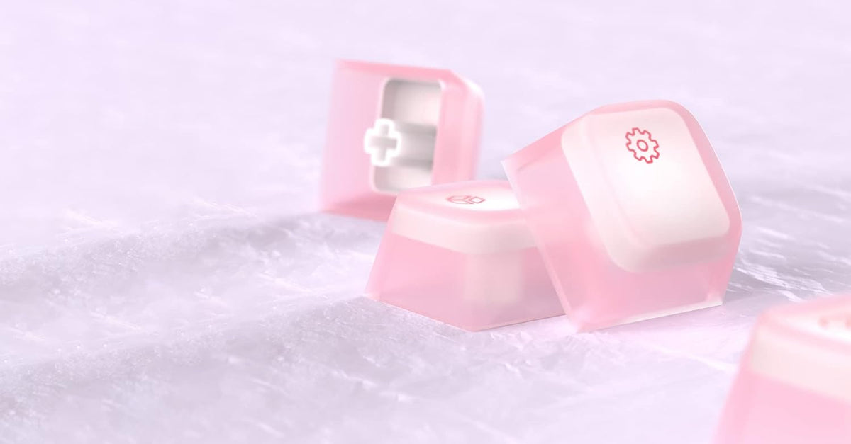 KPREPUBLIC Nogi Cherry Profile ABS Silicone Keycap White Black Sakura Pep Ver...