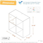 NELYE 4 Cube Organizer Bookcase - Image 2