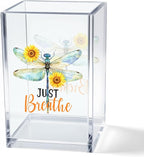 Vgrti Just Breathe Acrylic Cosmetic Pencil Pen Holder Cup, Inspirational by Unknown