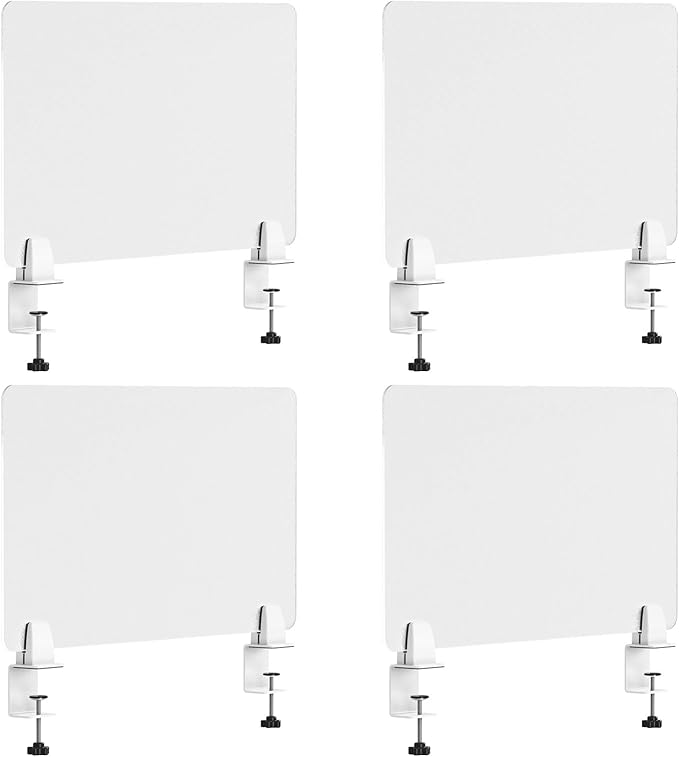 Desk Divider 4 Pcs Desk Privacy Panel 23.6''L x 15.8W'' Office Partitions by Yeaborn