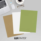 LUXPaper 8.5" x 11" Paper | Letter Size | Avocado Green | 70lb. Text | 250 Qty - Image 9