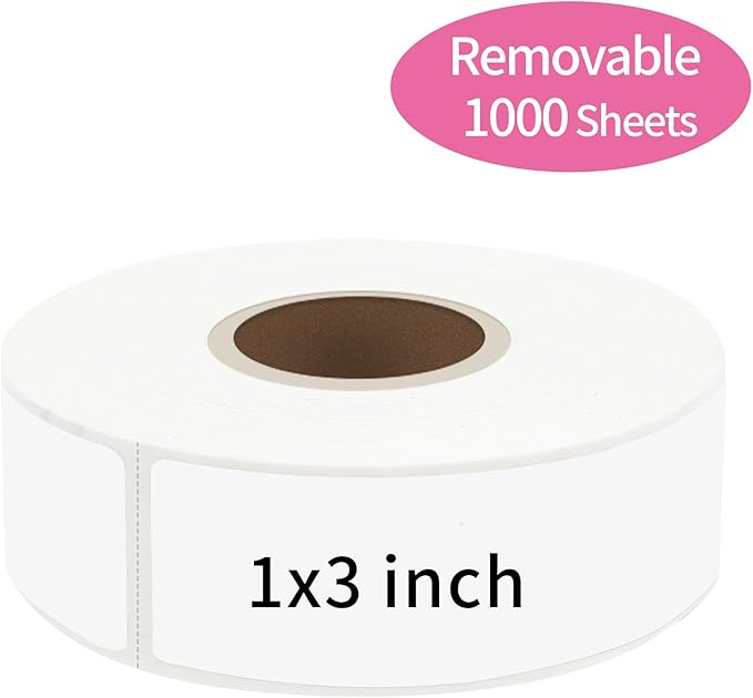 1000 Blank Removable Labels, Blank Removable Freezer Labels Water Oil Resistant by STARLIBOO