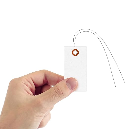 SmartSign 3.25 x 1.625 inch “White” Blank Tyvek Shipping Tags - Image 2