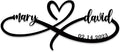 Personalized Valentine's Day Gift, Infinity Heart Wall Decor, Personalized by ENFODREAM