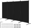 VEVOR Room Divider, 4 Panel Room Divider, Folding Privacy Screen and Portable by VEVOR
