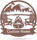 RealSteel Personalized Campfire Monogram Sign – Custom Metal Wall Art by RealSteel