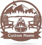 RealSteel Personalized Campfire Monogram Sign – Custom Metal Wall Art by RealSteel