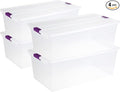 Sterilite 4-Pack 110 Quart ClearView Latch Box, Stackable Organizer Bins by Sterilite