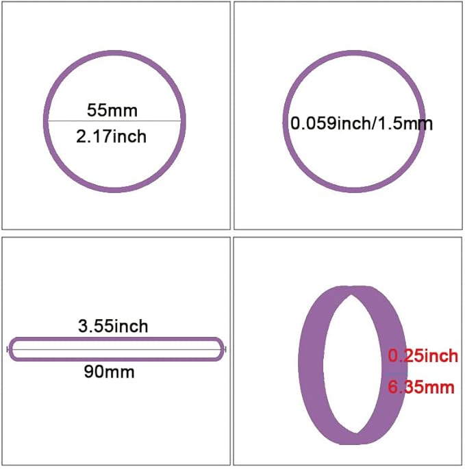 AMUU Rubber Bands Size #64 purple Rubber Band 0.5blPcs rubber band - Image 3