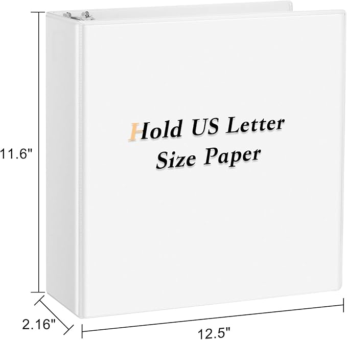 CIXILDTS 1.5-inch D Ring Binders, Fit US Letter Size Paper, 1-1/2" 3 Slant-D - Image 2
