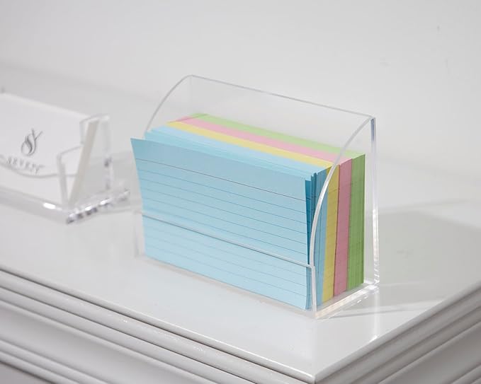 SEVENY 2 PACKS 3x5 Acrylic Index Card Holder Business Card Display Stand - Image 5
