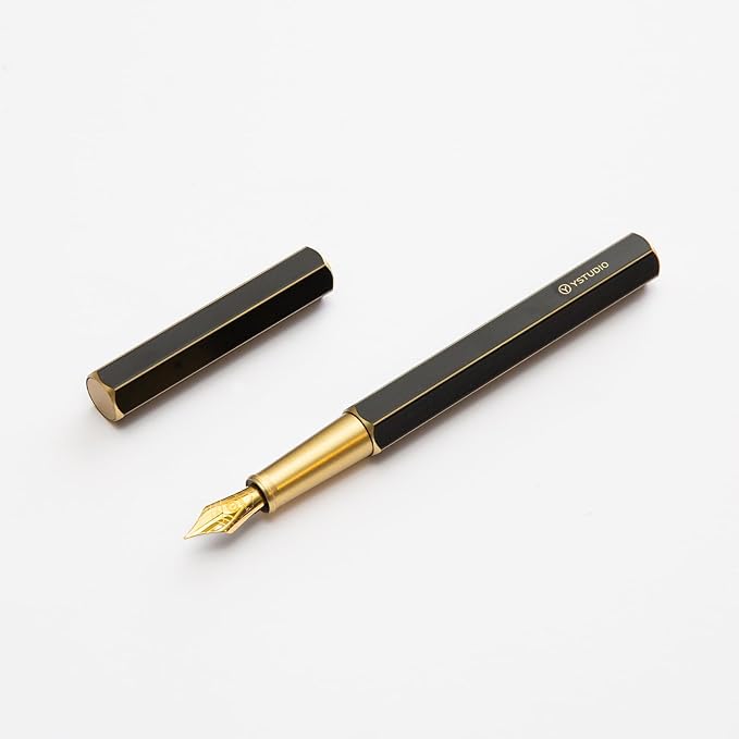 YSTUDIO Stunning Classic Revolve Fountain Pen, Schmidt Gilded Nib, Best Pen by YSTUDIO