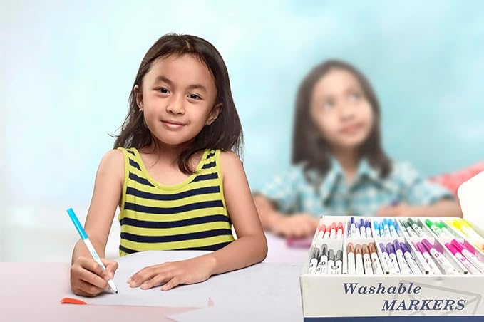 Madisi Washable Markers, Super Tips Markers, Classroom Bulk Pack - Image 5