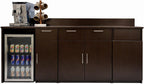 BREAKtime Breakroom Cabinet with Mini Fridge Space, Door Storage and Trash Bin, Office Coffee Station, Fully Assembled, 90" W x 24" D x 36" H, Appliances Not Included