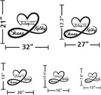 Personalized Valentines Metal Wall Sign, Custom Infinity Heart Love Couple Name - Image 4
