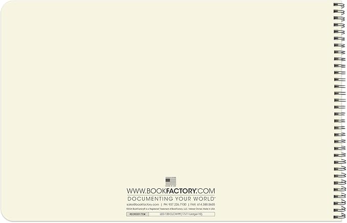 BookFactory Accounting Ledger Notebook/Large 10 Column Accounting Ledger - Image 4
