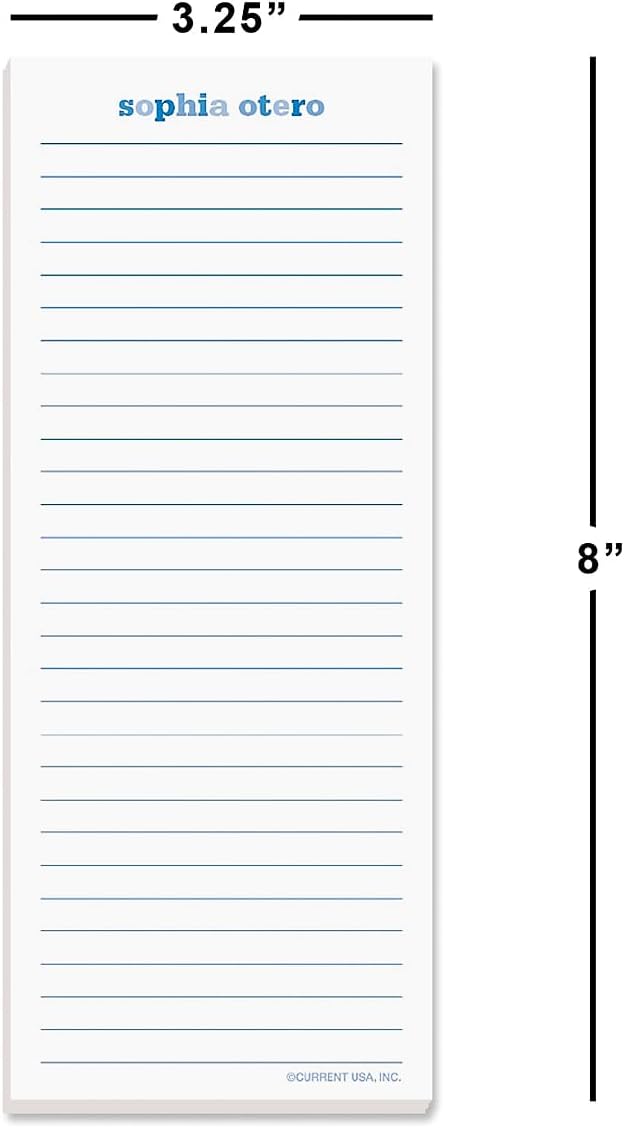 Current Personalized Blueberry Color Wash Lined Shopping List Pads -Set of 3 - Image 2