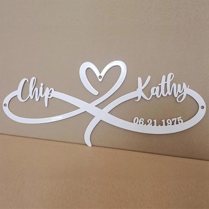Metal Name Signs Personalized, Infinity Sign - Image 4