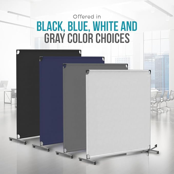 Steel-AID 50-inch Rolling Privacy Room Divider - Image 9