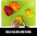 GORILLA GRIP 100% BPA-Free Flexible Cutting Board Set of 5, Durable Plastic Mats - Image 9