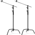 Soonpho 2 Pack 100% Heavy-Duty Steel C-Stand, Pro Photography Light Stand by soonpho