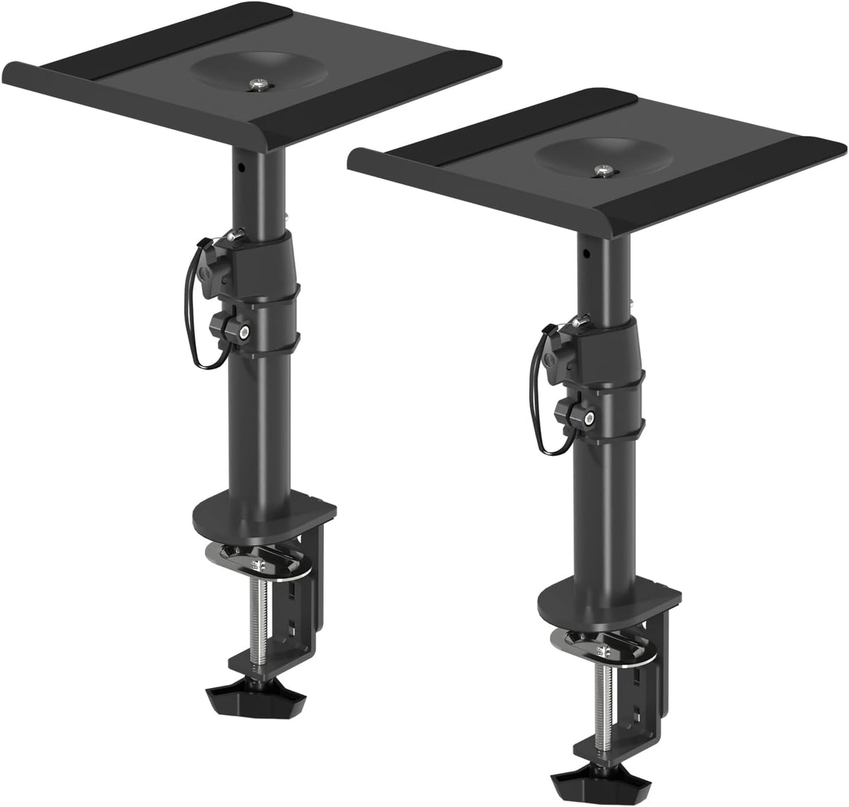 suptek Clamp-on Speaker Stand Desk Mount Set, Height Adjustment, Tilt, Swivel...