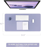 YSAGi Non-Slip Leather Desk Pad, Waterproof Laptop Computer Desk Keyboard Mat - Image 2