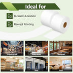 Cruxer Continuous Receipt Paper Compatible for Dymo 30270 2-1/4" x 249ft | A30270 (57mm x 76m) Non-Adhesive White Thermal Paper for Label Writer 300 310 320 330 400 Duo 450 Twin Turbo Printer, 1 Roll