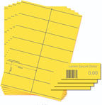 OfficeGear Yellow Shelf Edge Labels 14-up 38x105mm Printable A4 Perforated by OfficeGear