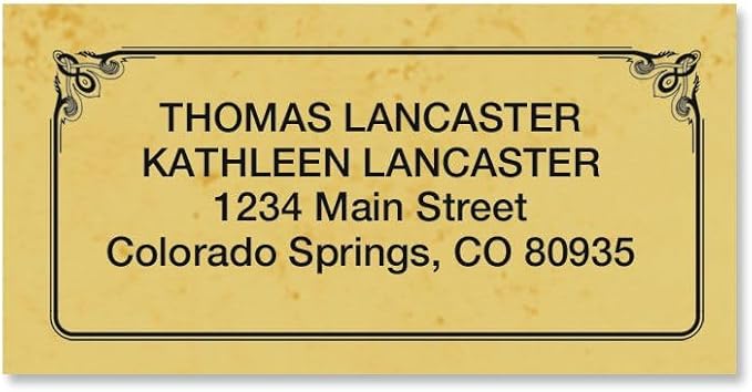 Antique Personalized Return Address Labels- Set of 144, Large Self-Adhesive by ColorfulImages