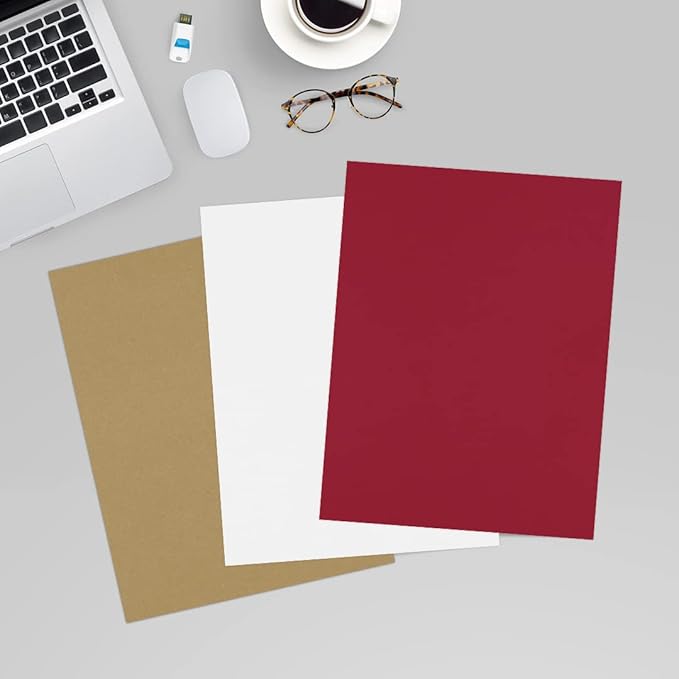 LUXPaper 8.5" x 11" Paper | Letter Size | Garnet Red | 80lb. Text | 50 Qty - Image 6